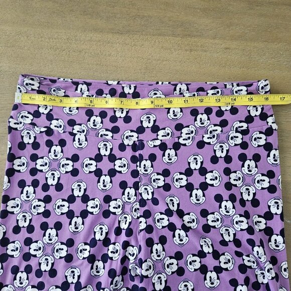 LuLaRoe Leggings All Over Mickey Mouse Purple One Size - Picture 5 of 7